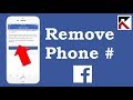 How To Remove Phone Number From Facebook App 2018