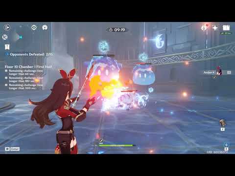 Genshin Impact | 1.2 Spiral Abyss Floor 10 Amber Solo