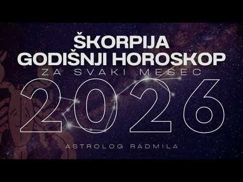 Astrolog Radmila - ŠKORPIJA GODIŠNJI HOROSKOP ZA SVAKI MESEC U 2026.