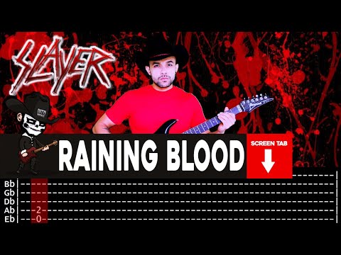 【SLAYER】[ Raining Blood ] cover by Masuka | LESSON | GUITAR TAB