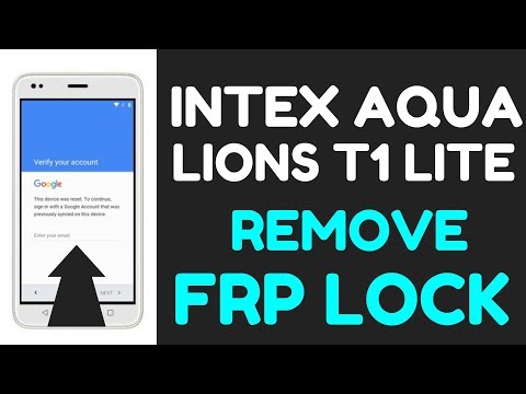 Intex Aqua Lions T1 Lite Remove FRP Lock