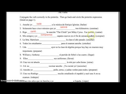 Merchan 2G Spanish Preterite AR ER IR only