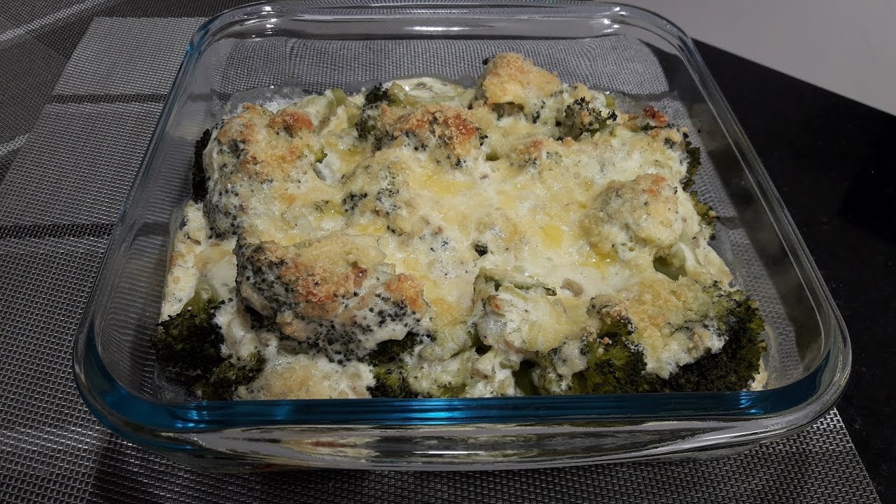 BRÓCOLIS GRATINADO COM CREME DE LEITE