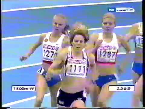 Lidia Chojecka 4:05.13 1500m Cto Europeo Indoor Birmingan 2007