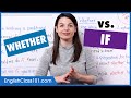 Whether vs If | Learn English Grammar