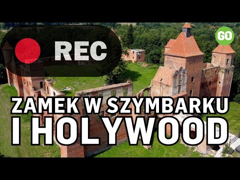 Tu kręcono film z Johnem Malkovichem. Zamek w Szymbarku koło Iławy. Warmia i Mazury widziane z góry