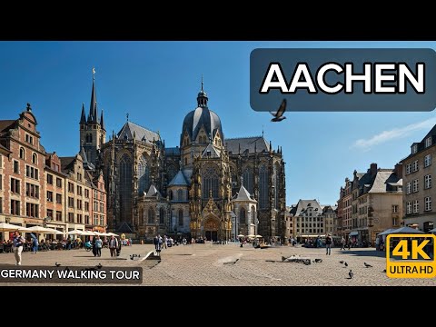 4K Walking Tour of Aachen, Germany | Explore Historic Aachen Old Town Charm, and Iconic Landmarks
