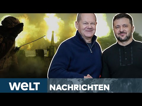 PUTINS KRIEG: Ukraine kämpft ums Überleben - Kanzler Scholz macht Wahlkampf in Kiew | Livestream