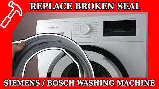 Siemens washing machine loses water - replace washing machine seal ASMR