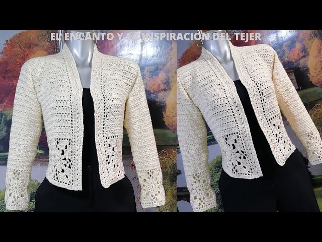 Vídeo relacionado con Gloop - Bolero elegante y hermoso de mujer de manga larga con nudo, M