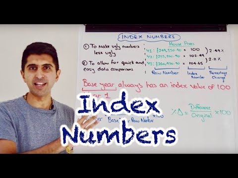 Part of a video titled Y1 3) Index Numbers - YouTube