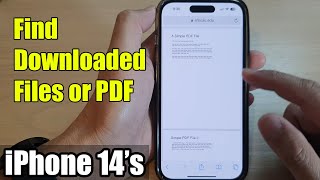 iPhone 14/14 Pro Max: How to Find Downloaded Files or PDF