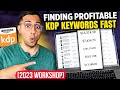 Finding Profitable Keywords Fast: KDP Keyword Research Tutorial For Beginners (Workshop Recording)
