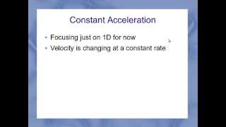 Constant Acceleration Equations