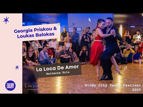 Georgia Priskou & Loukas Balokas dancing to "La Loca de Amor" at the 2025 Windy City Tango Festival