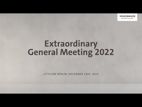 #VWGroup Extraordinary General Meeting 2022