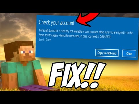 TechHQ - How To Fix Minecraft Launcher is Currently Not Available in Your Account in 2022 | Error 0x803f8001