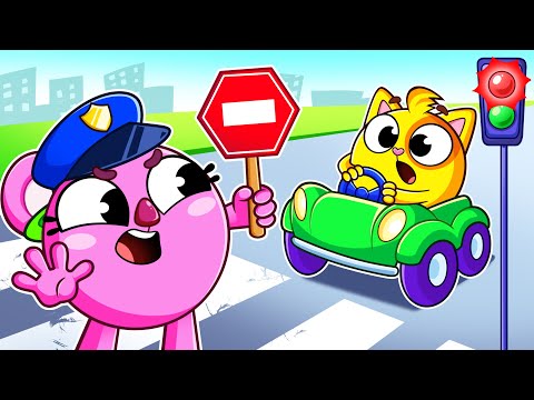 Stop! Look! Go! 🚗 Road Safety Song | Funny Kids Songs 🐱🐨🐰🦁And Nursery Rhymes by Baby Zoo
