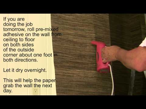 How To Hang Grasscloth--Wrapping Around Outside Corners with Steam