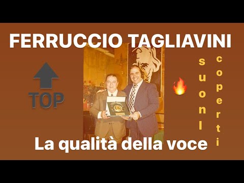 FERRUCCIO TAGLIAVINI E I SUONI “COPERTI” - COVER SOUNDS - RICERCA DELLA QUALITÀ VOCALE