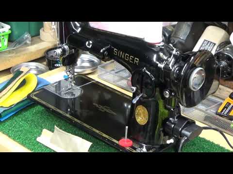 Super B's MIGHTY Singer 201-2 sets RECORDS sewing LEATHER, and blasts Canvas, Nylon Webbing...EASY!!