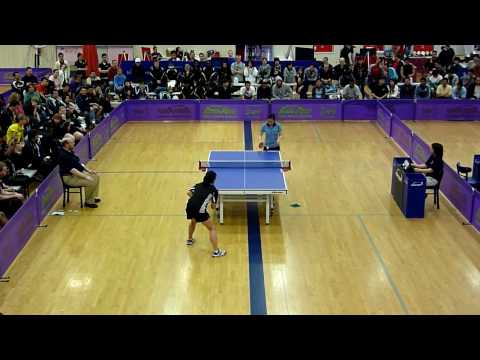 Sara Hazinski vs Judy Hugh - WS Final Game 5, 2010 NCTTA College Table Tennis National Championships