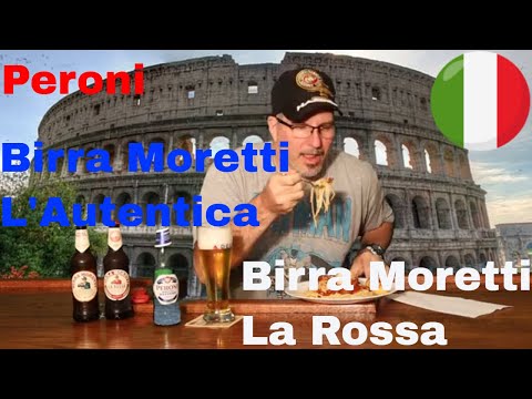 Peroni, Birra Moretti L'Autentica, & Birra Moretti La Rossa Doppelbock  (Italy) Beer Review (#19)
