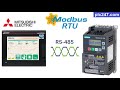 Mitsubishi HMI Modbus RTU Siemens V20 Tutorial