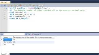 SQL Tutorial - 34: ROUND() Function
