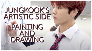 Jungkooks artistic side - painting and drawing