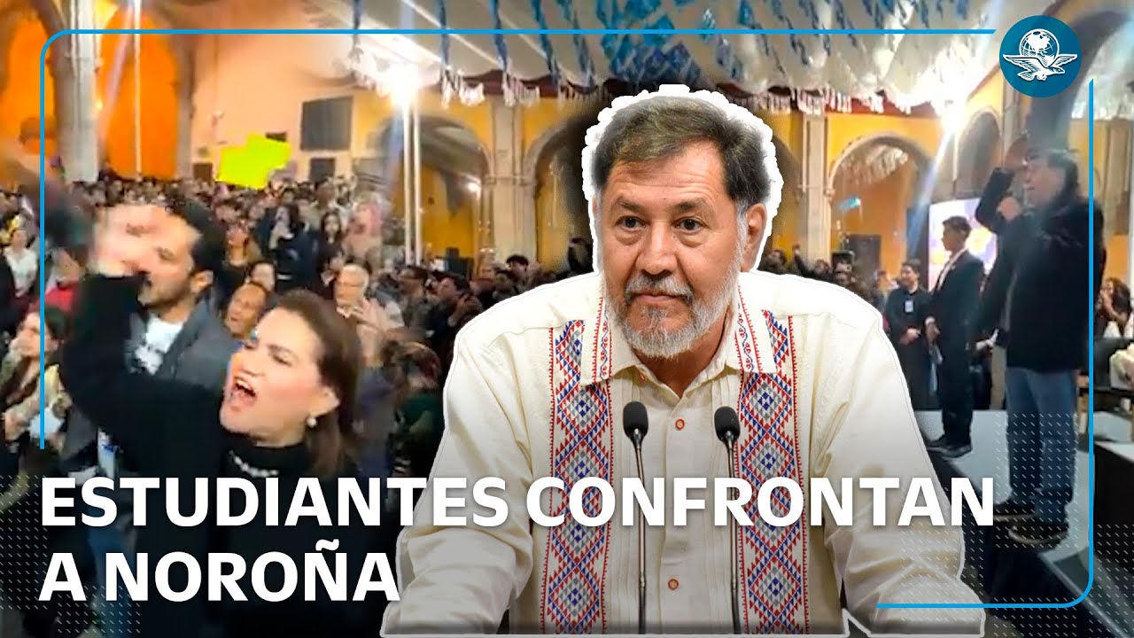 Abuchean a Noroña en plena ponencia de la Universidad de Guanajuato