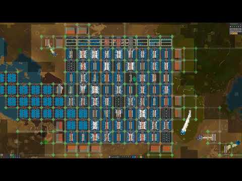 Factorio 4K SPM bot-based factory, map view