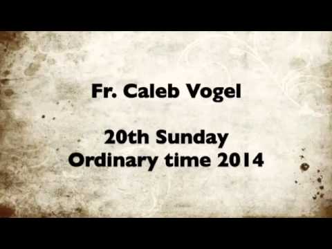 Homily- August 17, 2014- Mass at St. Augustine's-20th Sunday Ordinary Time- Father Vogel