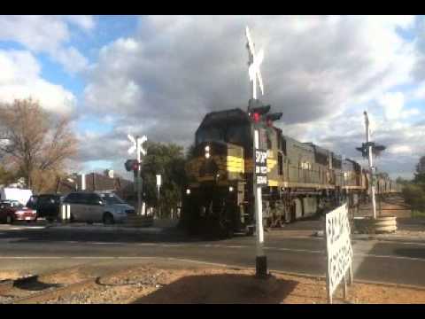 Grain train crossing 11th Street Mildura West