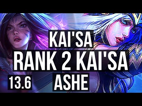 KAI'SA & Nautilus vs ASHE & Karma (ADC) | Rank 2 Kai'Sa, Quadra, 6 solo kills | TR Challenger | 13.6