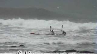preview picture of video 'Surfski Kayak Wipeouts in Zinkwazi Race'