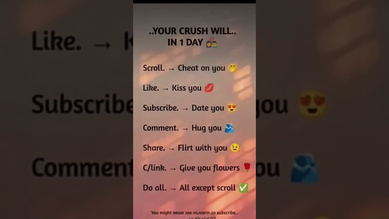 Your Crush Will Do This in 1 Day 😍 (Don’t Scroll!)🤔