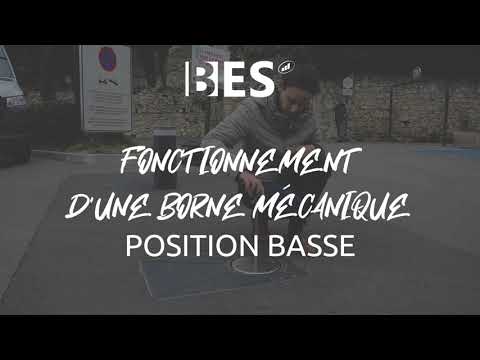 Borne escamotable semi-automatique (hauteur 600mm) conçue pour délimiter un accès réglementé, stationnement - citeasy position basse_3
