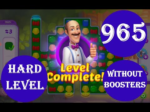 Homescapes Level 965 - [25 moves] [2022] [HD] solution of Level 965 Homescapes[No Boosters]