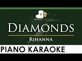 Rihanna - Diamonds - LOWER Key (Piano Karaoke Instrumental)