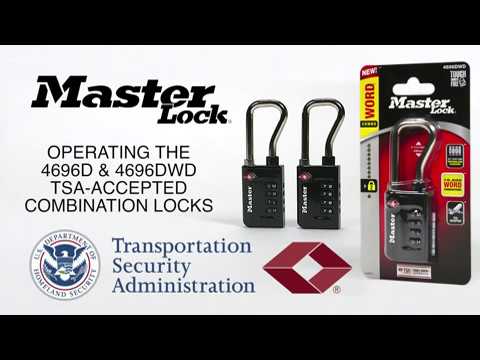 Operating the Master Lock 4696D and 4696DWD TSA-Accepted Combination Luggage Locks