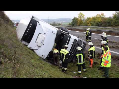 Truck rams small truck on the A70