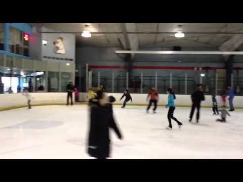 Stephen stops on ice skates 1