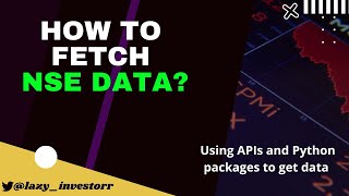 How to fetch NSE data using python