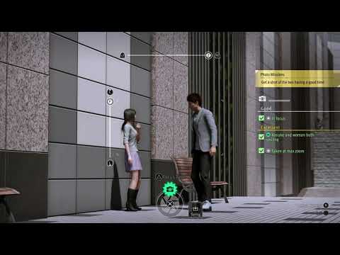 Lost Judgment - Chapter 01 Black Sheep: Photo Missions Tutorial: Perfect Photo of Kosuke and Woman