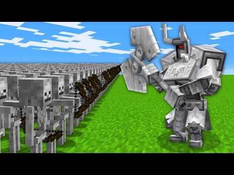 Jamesy - 1000 SKELETONS vs IRON KNIGHT (Minecraft Mob Battle)