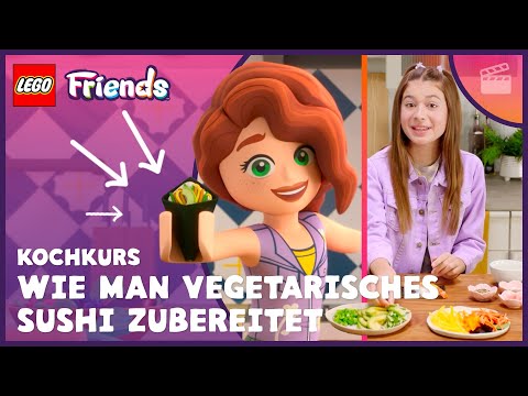 🥕🍚 Wie man leckeres vegetarisches Sushi zubereitet! 🥑🫑 | Rezept | LEGO Friends Kochkurs