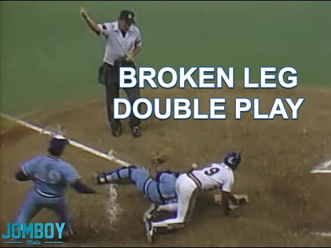 Buck Martinez completes the double play with a broken leg, a breakdown