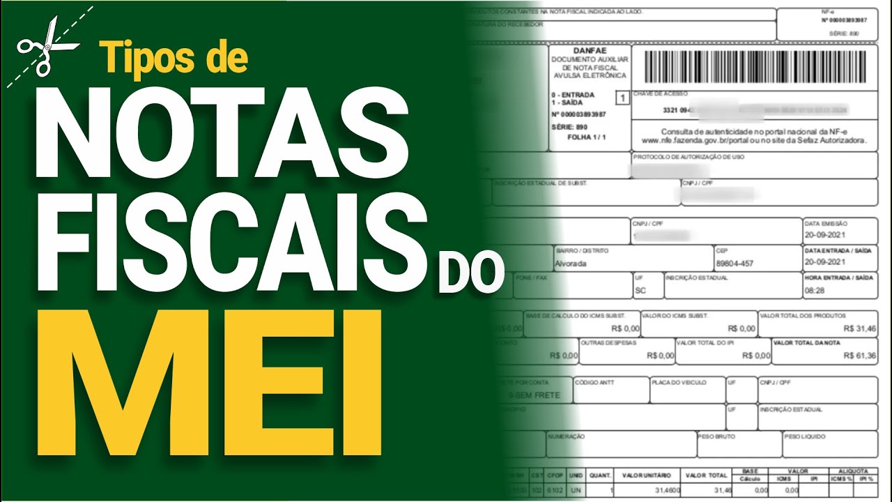 [Corte] TIPOS DE NOTAS FISCAIS DO MEI