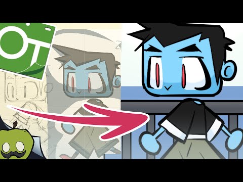 FINAL ANIMATION PROCESS in Opentoonz 1.6 - Add a Background, FX and more (ft. TourBox Elite)